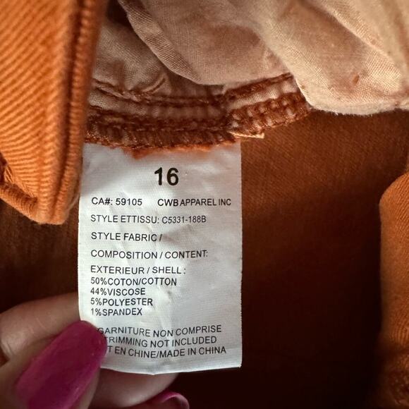 Charlie B capris orange sz 16 - Picture 5 of 8